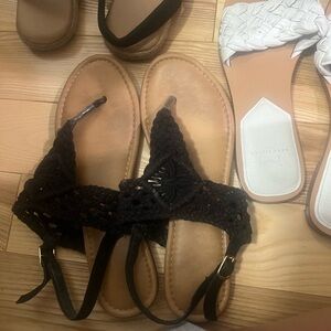 Black Crochet Sandals